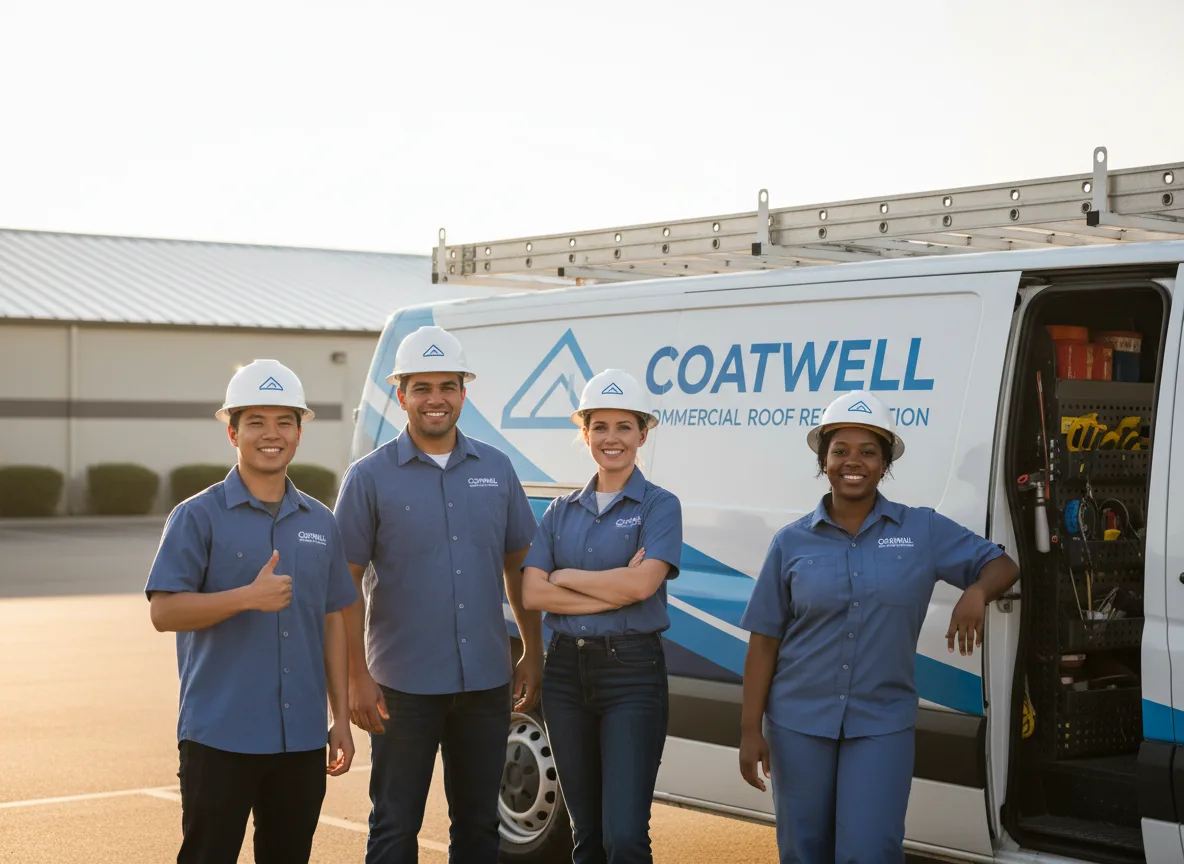 Commercial roof coating company in Claremont, IL