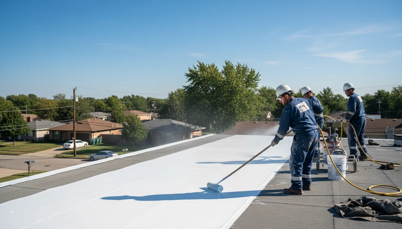 Commercial roof coating in Claremont, IL near me